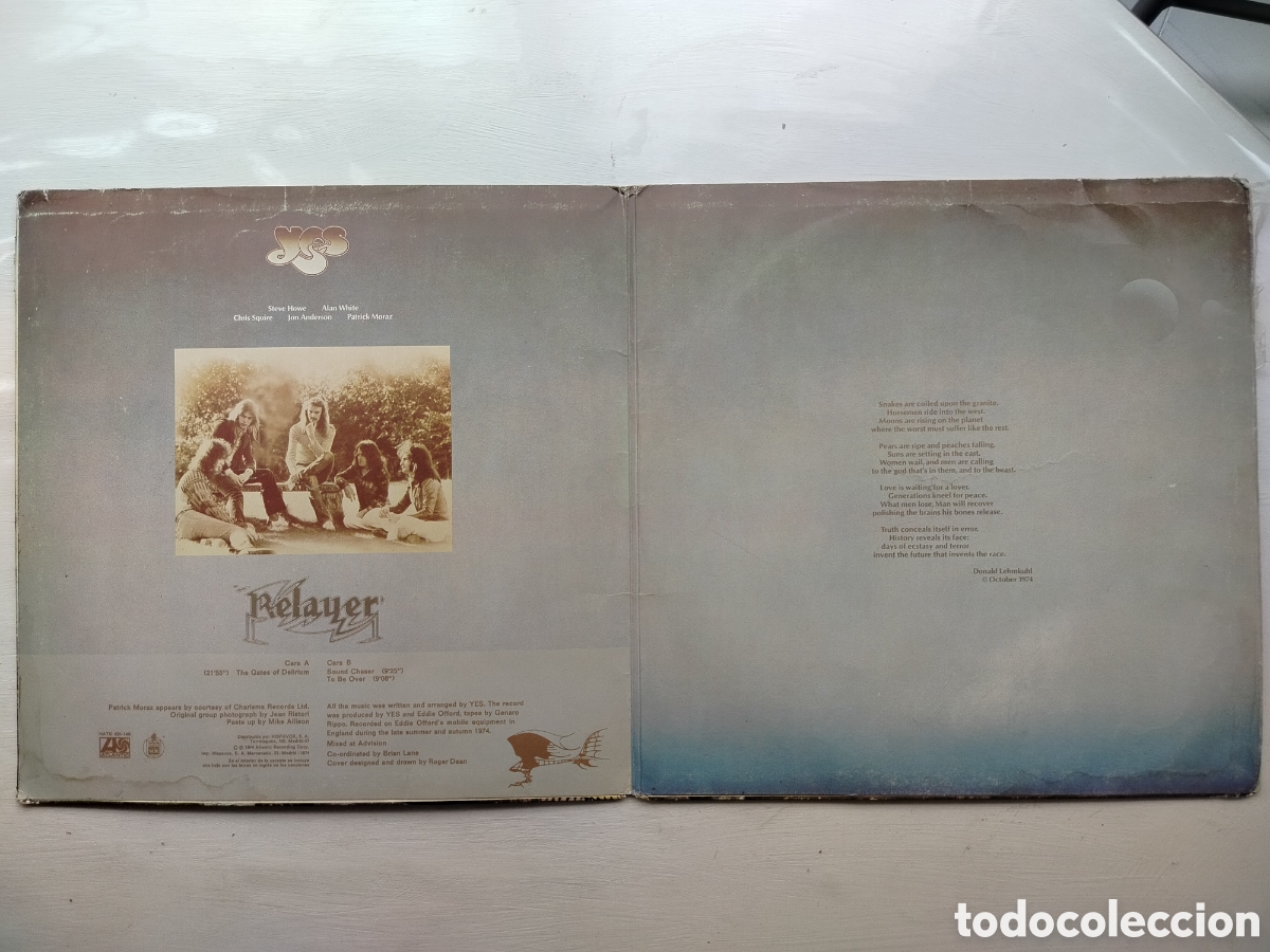 Discos de vinilo: Yes LP Relayer 1975. - Foto 3