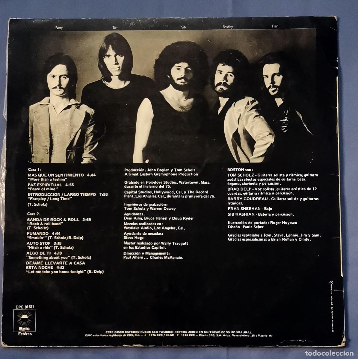 Discos de vinilo: Boston &lrm;&ndash; Boston LP 1976 Espa&ntilde;a - AOR - Foto 2