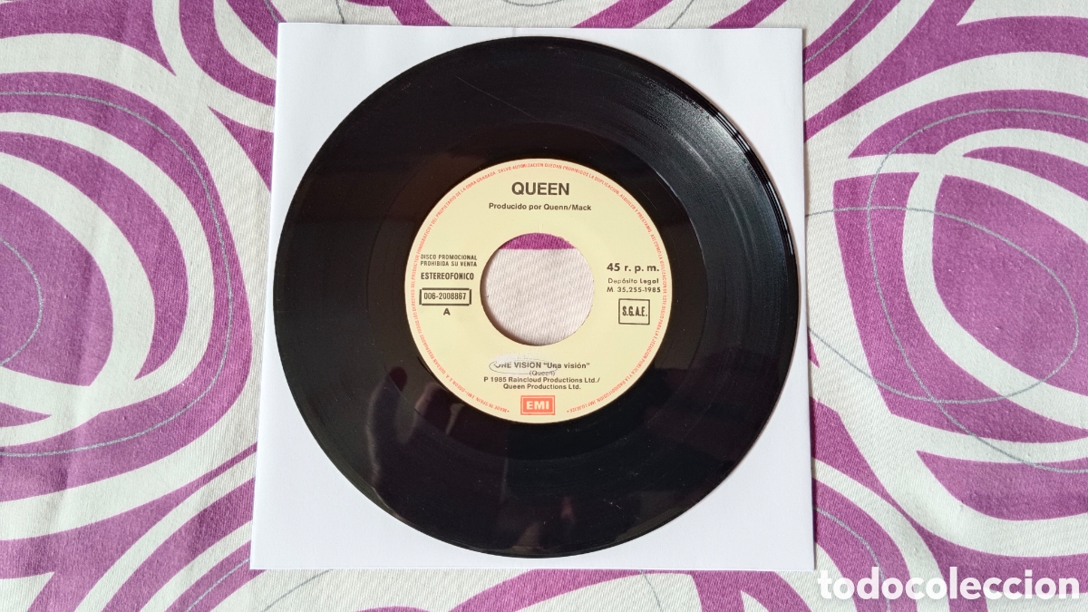 Discos de vinilo: Queen &ndash; One Vision 7&rdquo; PROMO - Foto 2