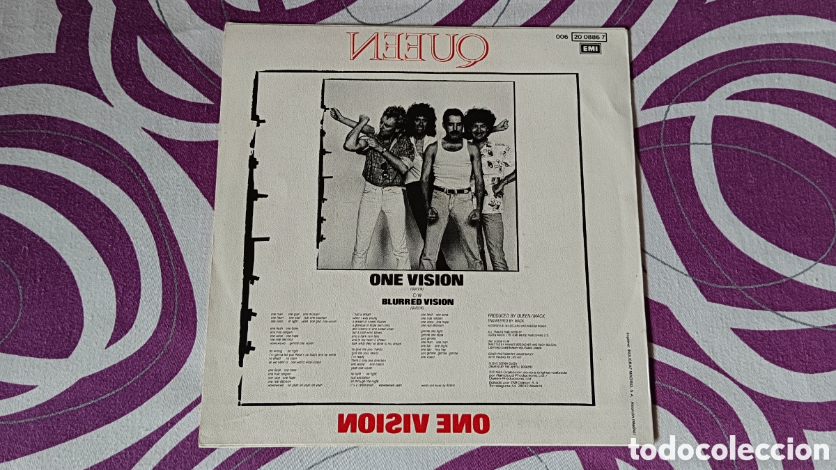 Discos de vinilo: Queen &ndash; One Vision 7&rdquo; PROMO - Foto 5
