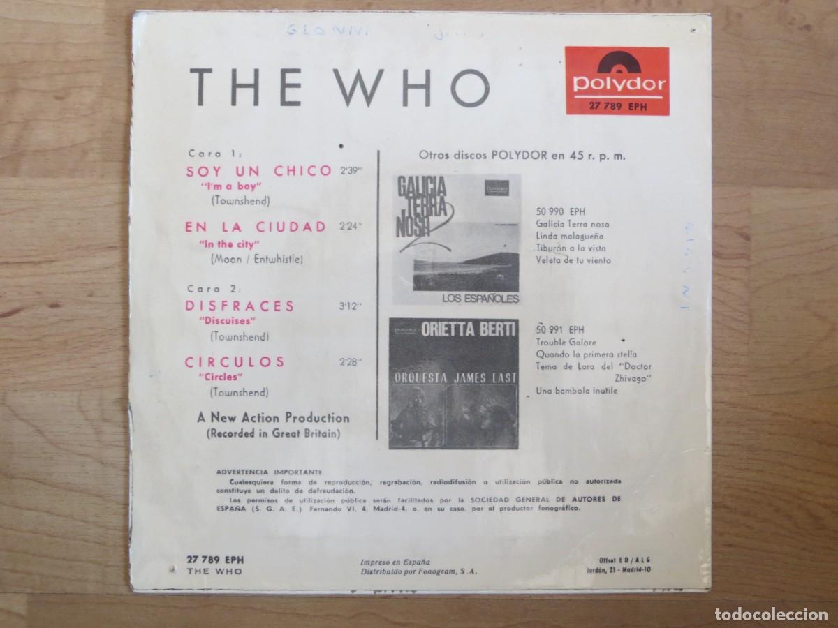 Discos de vinilo: The Who - Im A Boy (7&rdquo;, EP) SPAIN 1966 - Foto 2