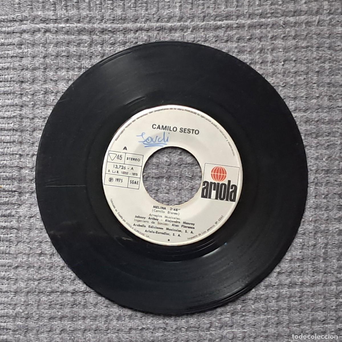 Discos de vinilo: CAMILO SESTO &ndash; MELINA - DISCO SIN FUNDA - Foto 1