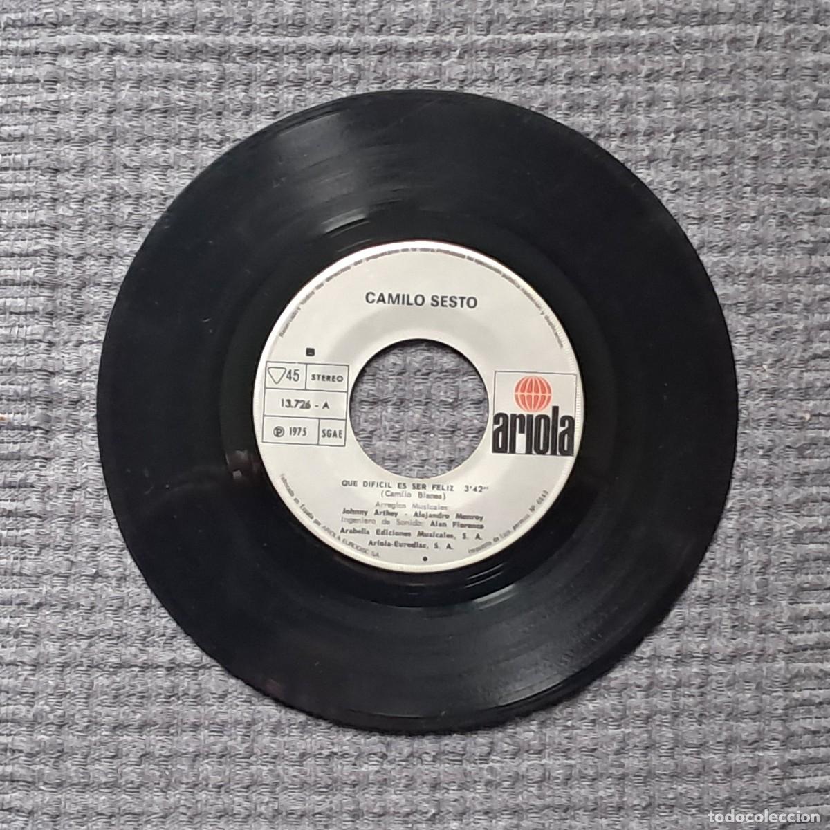 Discos de vinilo: CAMILO SESTO &ndash; MELINA - DISCO SIN FUNDA - Foto 2