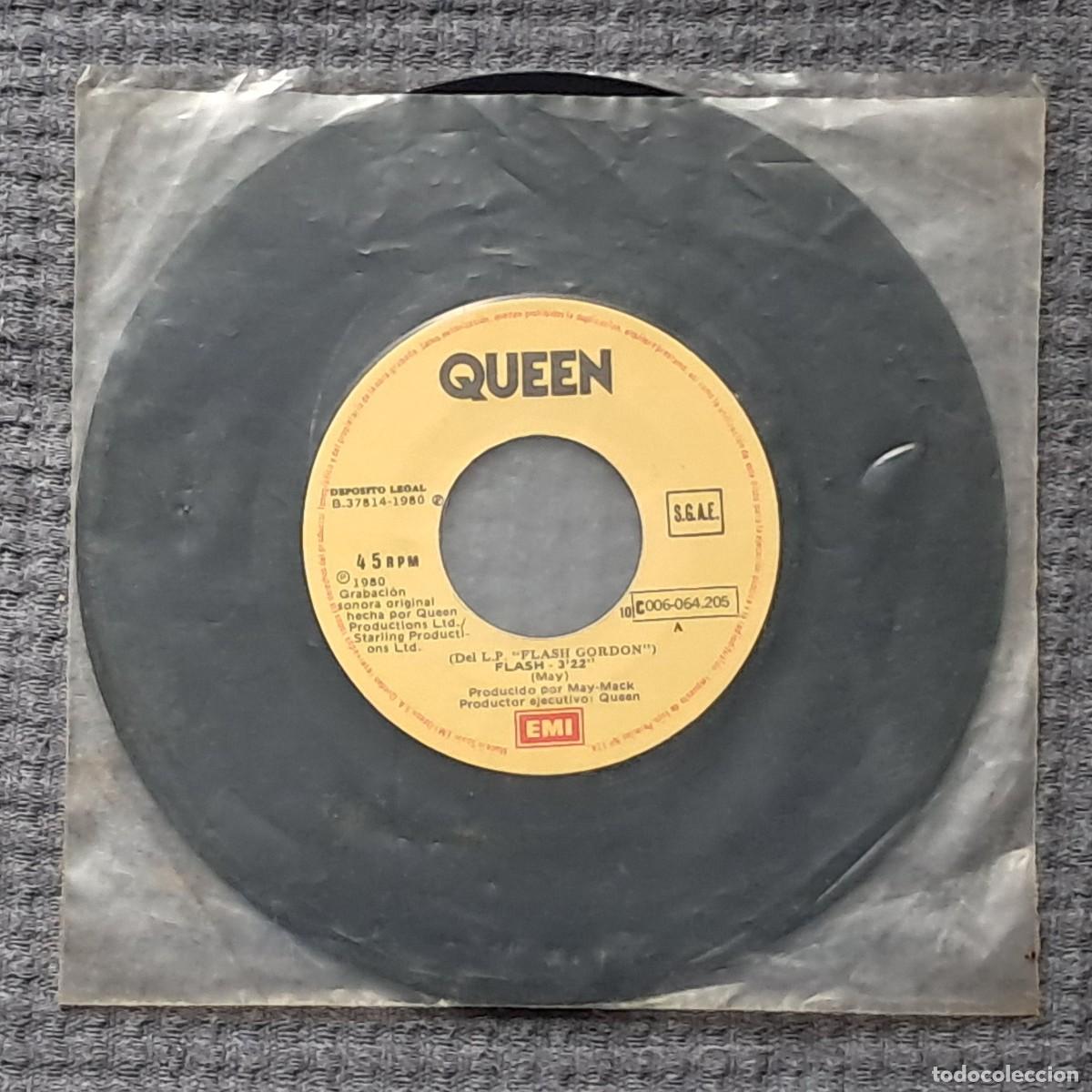 Discos de vinilo: QUEEN &ndash; FLASH - DISCO SIN FUNDA - Foto 3