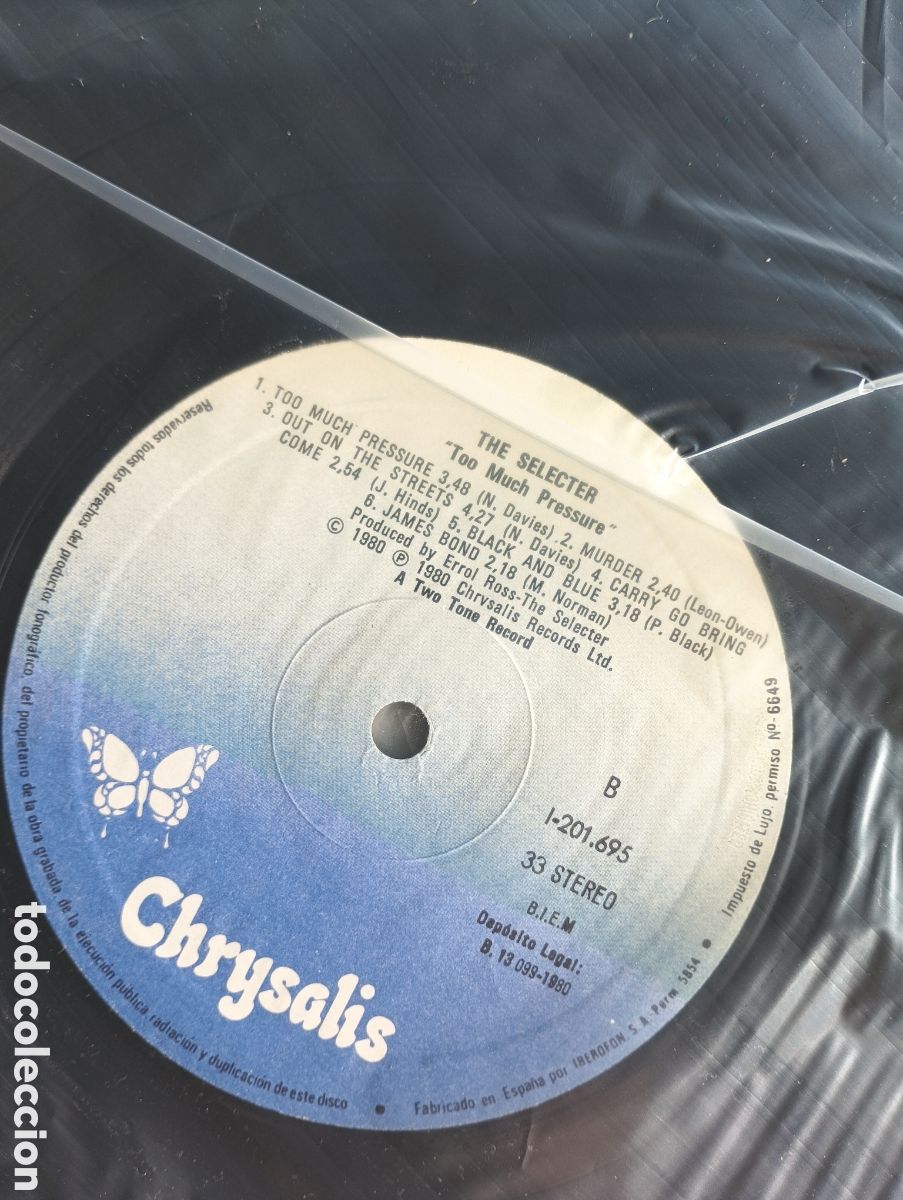 Discos de vinilo: The SELECTER &rdquo;Too Much Pressure &rdquo; - Foto 4