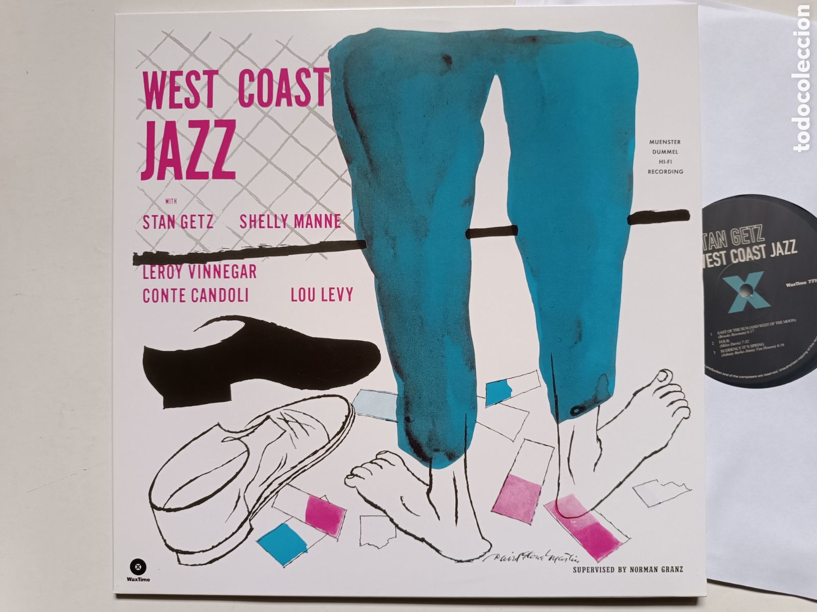 Discos de vinilo: LP: STAN GETZ - West Coast Jazz (1955) (reedici&oacute;n Waxtime) - Shelly Manne, Conte Candoli, Lou Levi.-