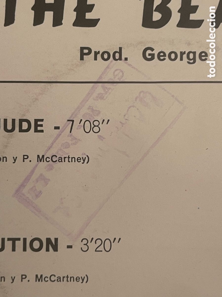 Discos de vinilo: BEATLES - REEDICION SINGLE &ldquo; HEY JUDE / REVOLUTION &ldquo; - Foto 7