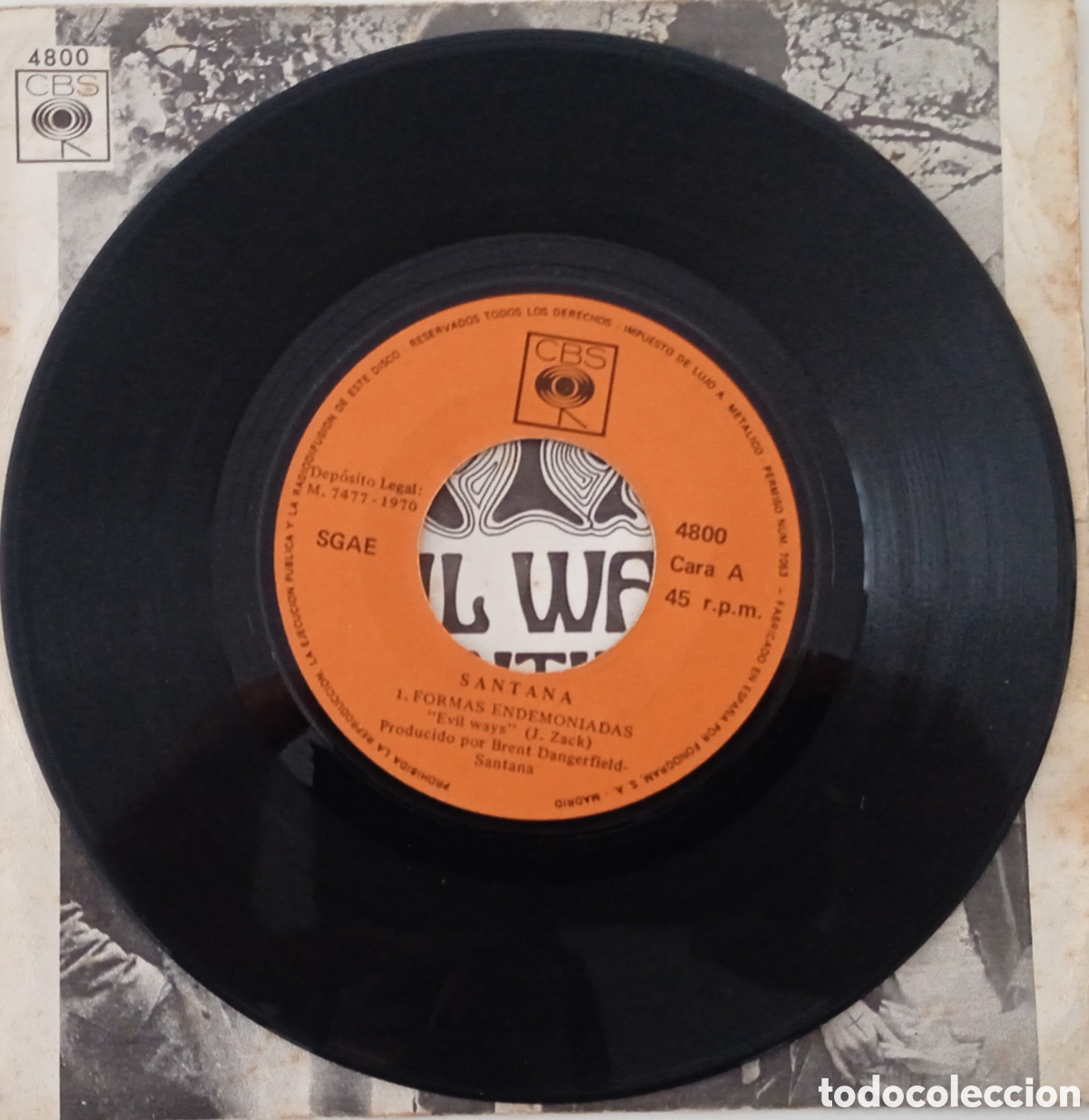 Discos de vinilo: SANTANA - Evil ways (1970) disco de vinilo single - Foto 5