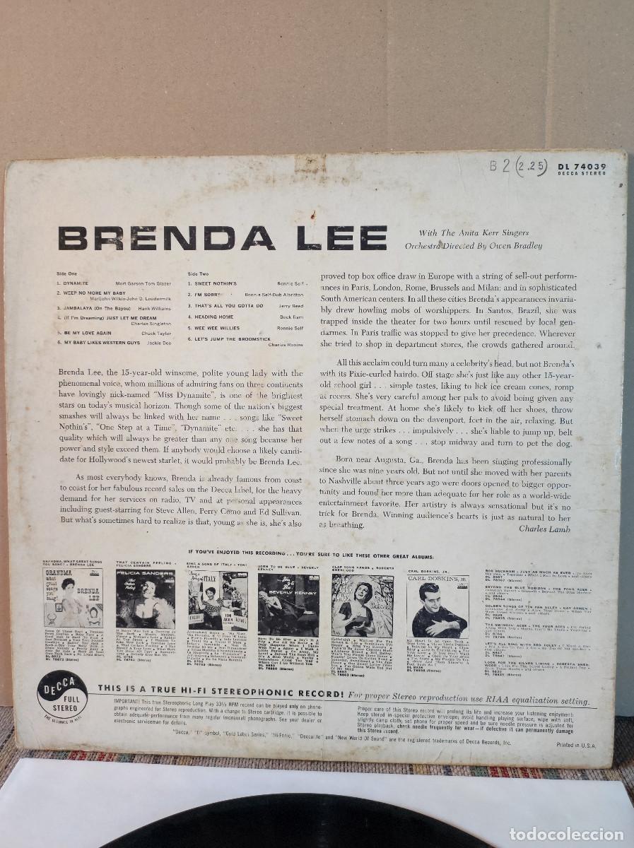 Discos de vinilo: BRENDA LEE, 1&ordf; edici&oacute;n USA - Foto 4