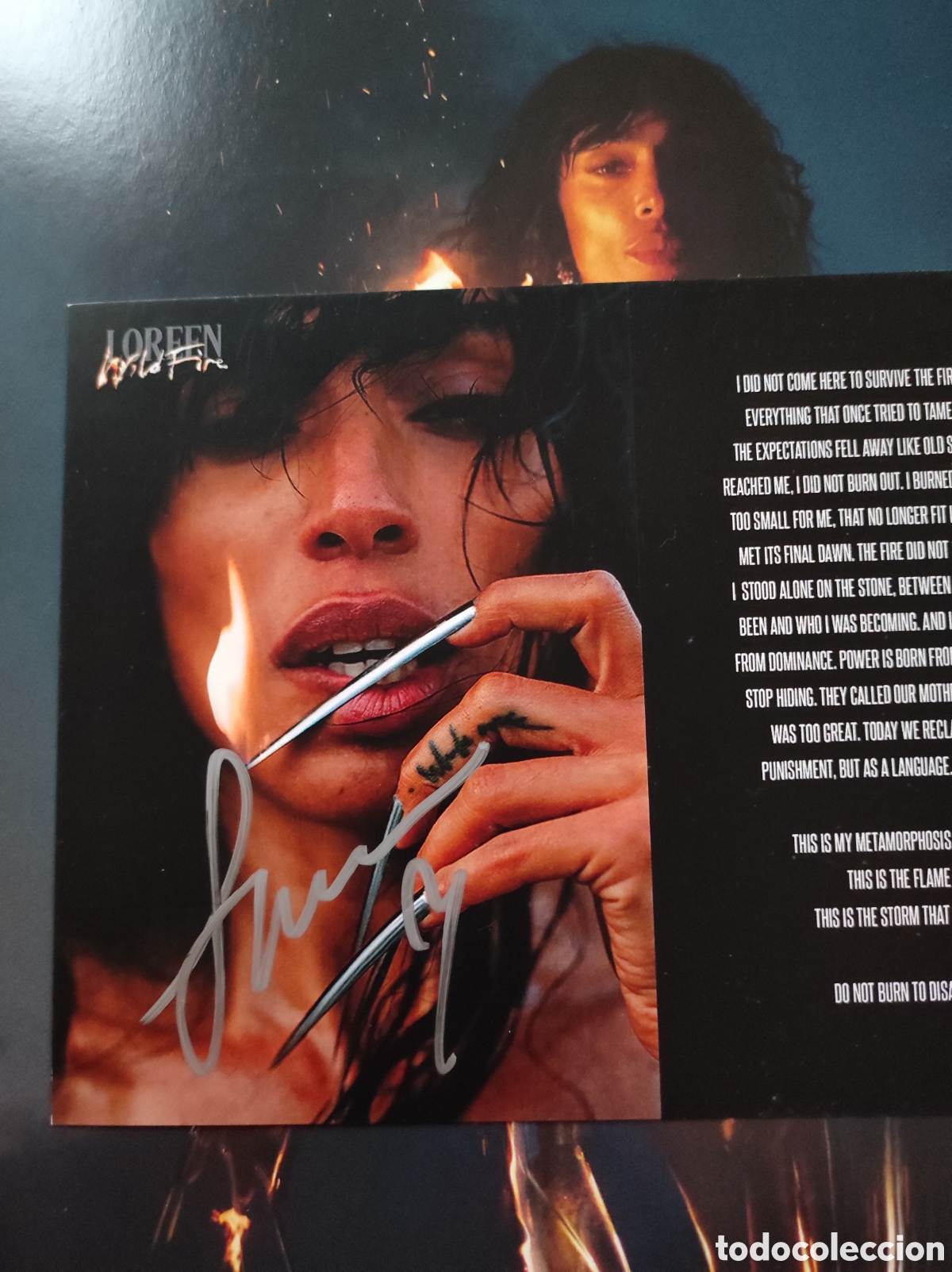Discos de vinilo: Wildfire Loreen firmado - Foto 2