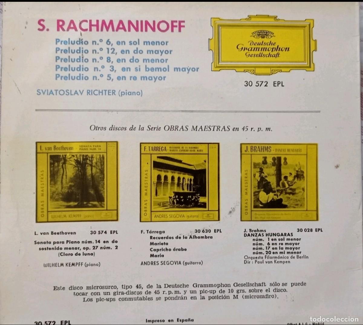 Discos de vinilo: S. Rachmsninoff (Preludios) - Foto 2