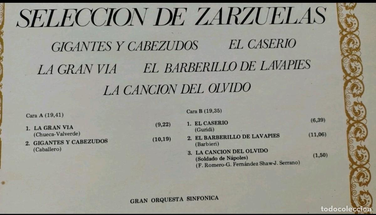 Discos de vinilo: Selecci&oacute;n de Zarzuelas - Foto 2