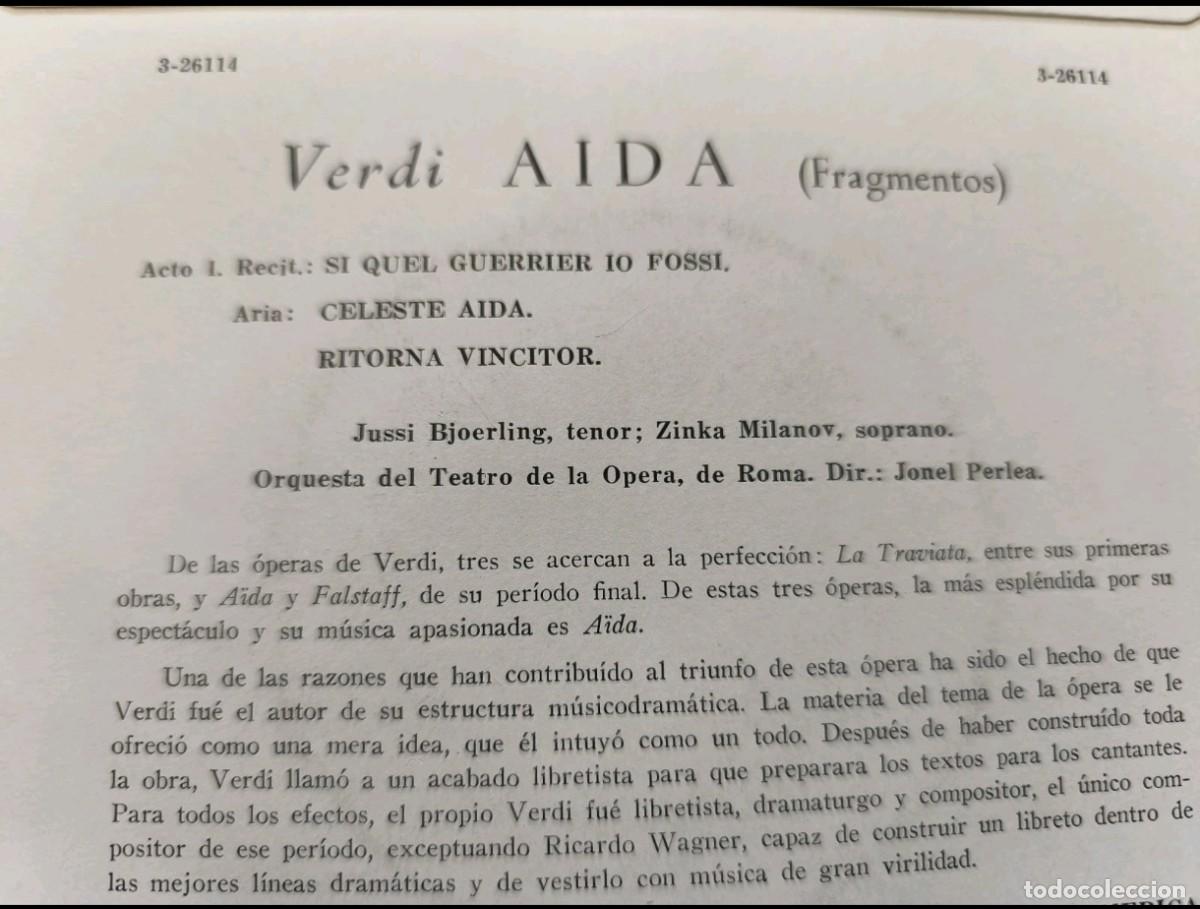 Discos de vinilo: Verdi: Aida (Selacci&oacute;n) - Foto 2