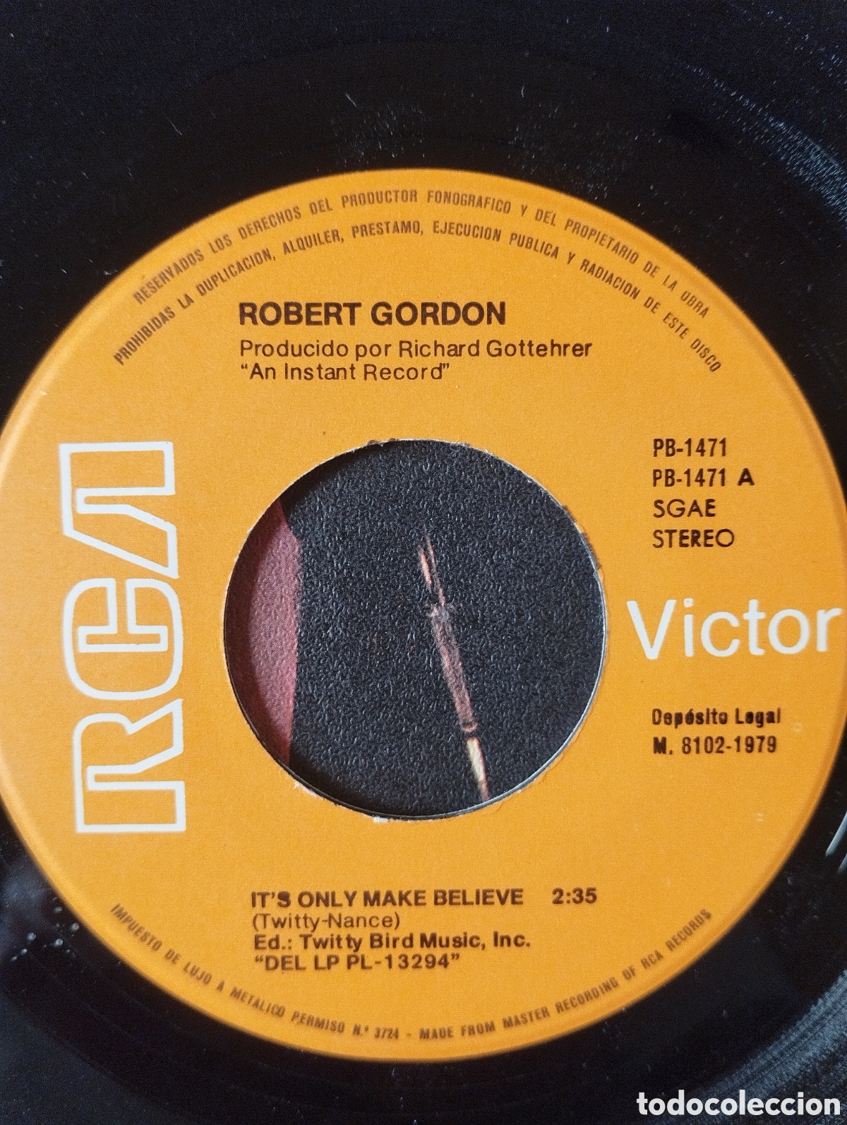 Discos de vinilo: Robert Gordon - Its only Make belive - single - Foto 5