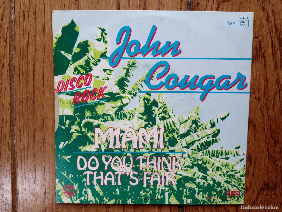 Discos de vinilo: John Cougar - Miami + do you think thats fair - Foto 2