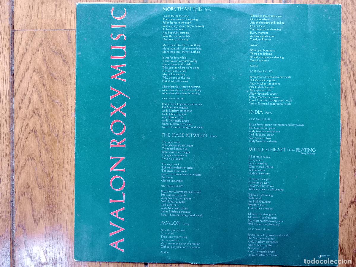Discos de vinilo: Roxy Music - &Aacute;valon - Roxy Music - Foto 3