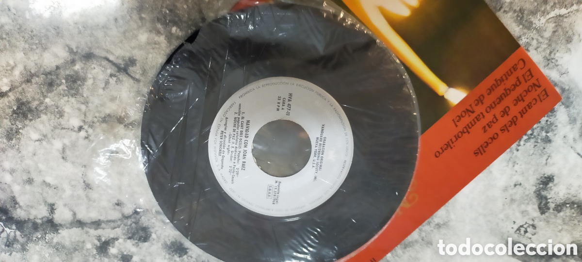 Discos de vinilo: Single Joan Baez - Navidad - Foto 3