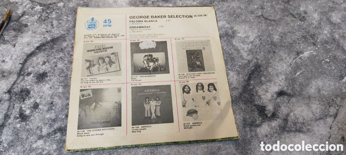 Discos de vinilo: Paloma Blanca - George Baker Selection - Foto 2