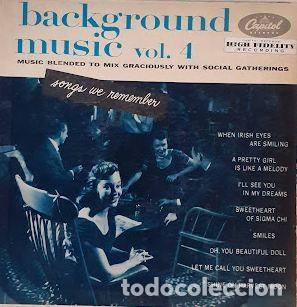 Disques de vinyle: Background Music vol. 4, Songs We Remember - Bill Loose, Jack Stern, Charles Romo Orchestras
