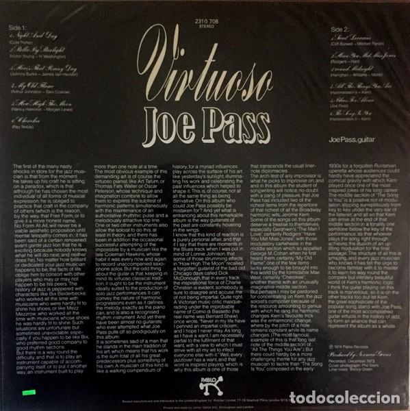 Discos de vinilo: Joe Pass &ndash; Virtuoso - Vinilo - Foto 2