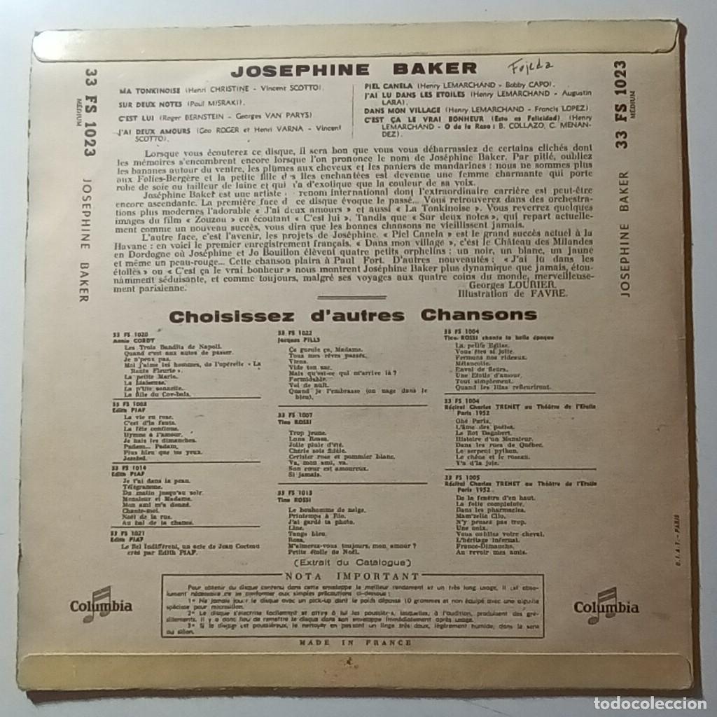 Discos de vinilo: LP - JOS&Eacute;PHINE BAKER - COLUMBIA - Foto 2