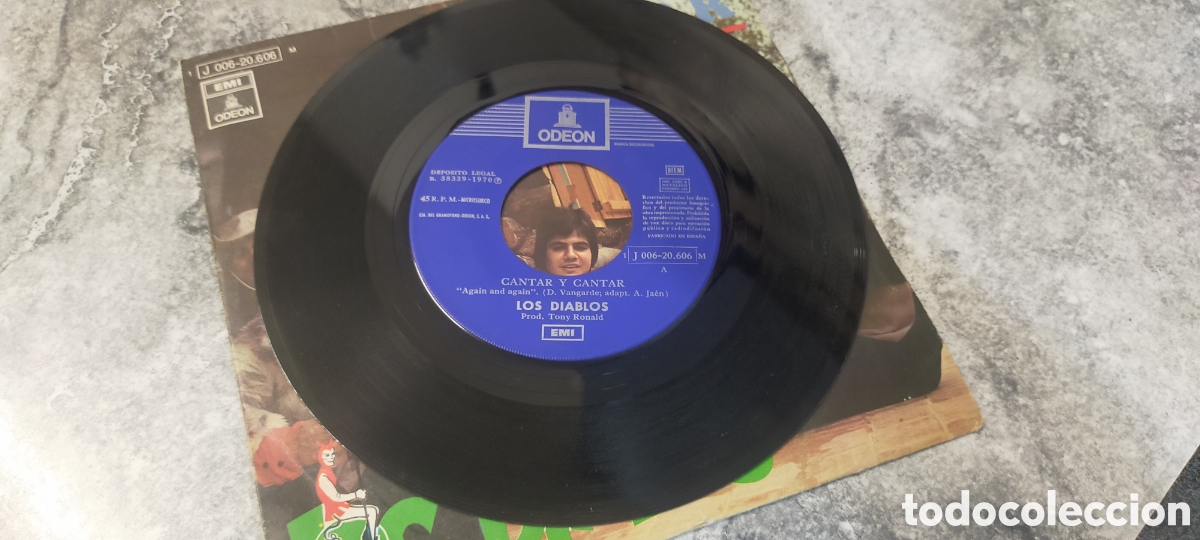 Discos de vinilo: Single Los Diablos Cantar y Cantar - Foto 3