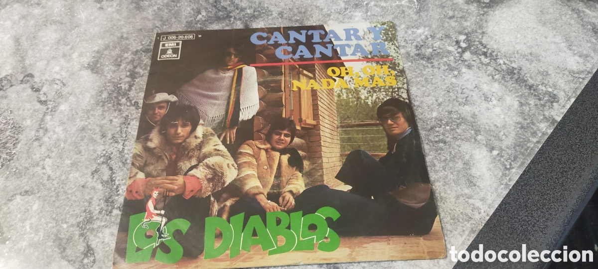 Discos de vinilo: Single Los Diablos Cantar y Cantar - Foto 1