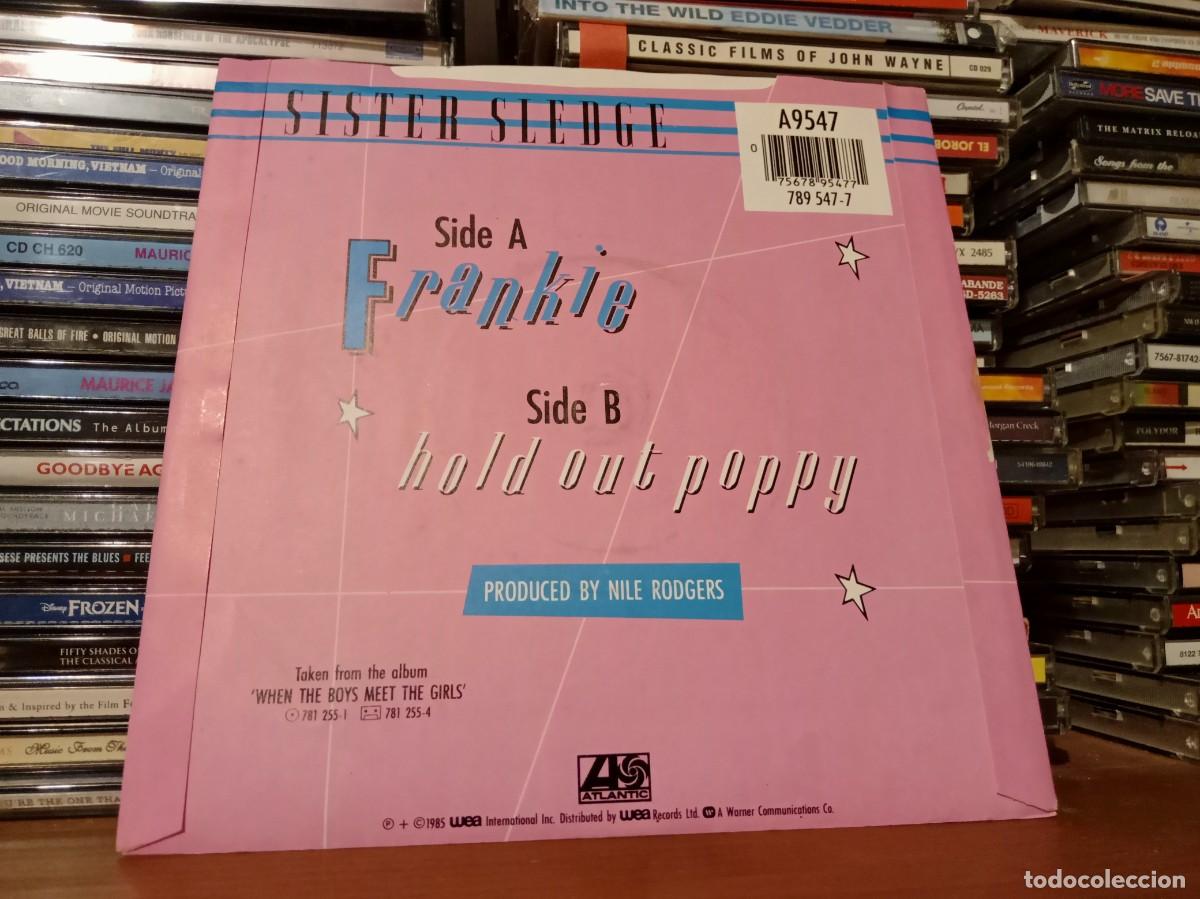 Discos de vinilo: Sister Sledge &lrm;&ndash; Frankie - simple UK 1985 - Foto 2
