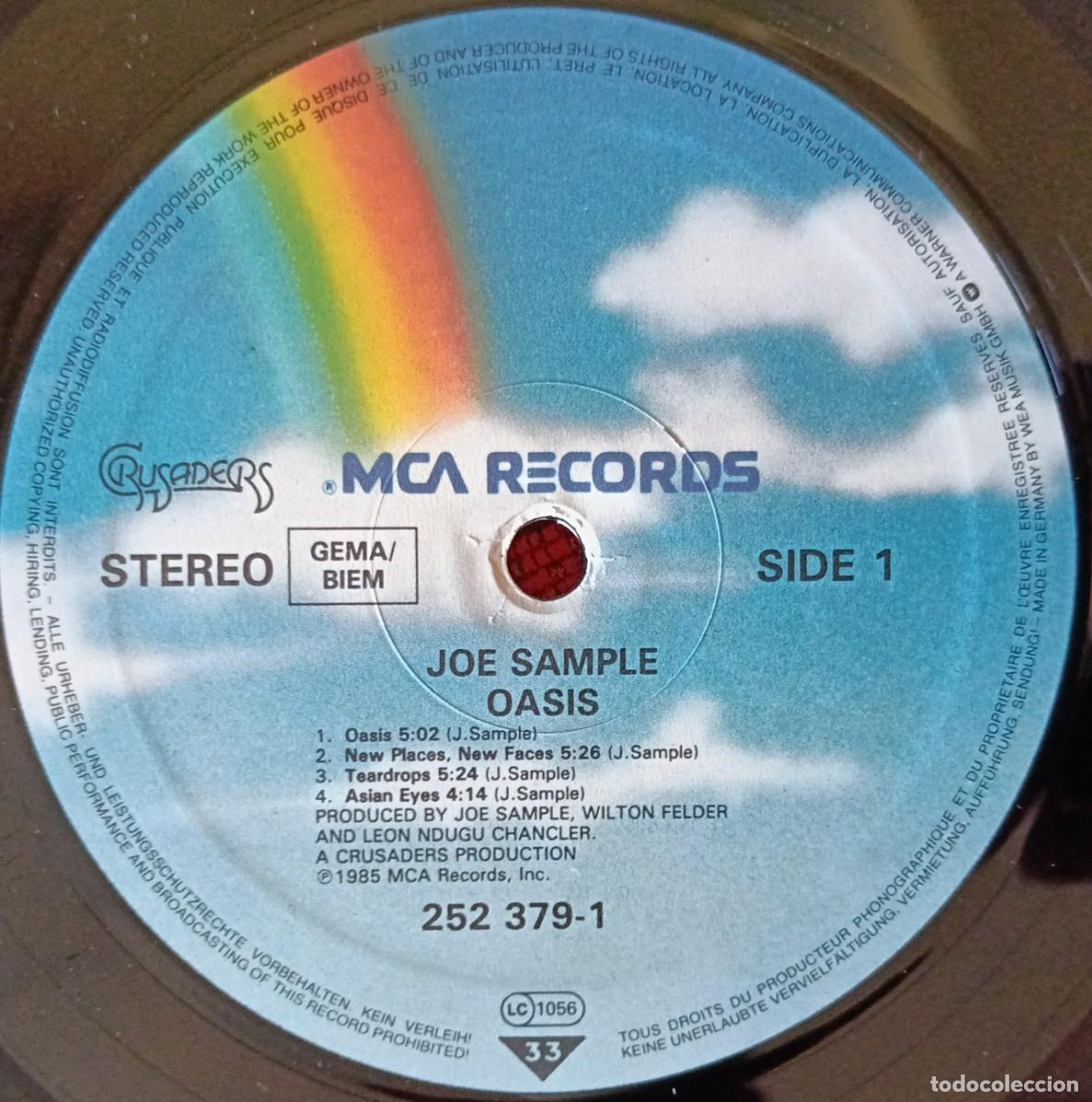 Discos de vinilo: JOE SAMPLE ** Oasis ** VINILO LP ALEMANIA 1985 - Foto 3
