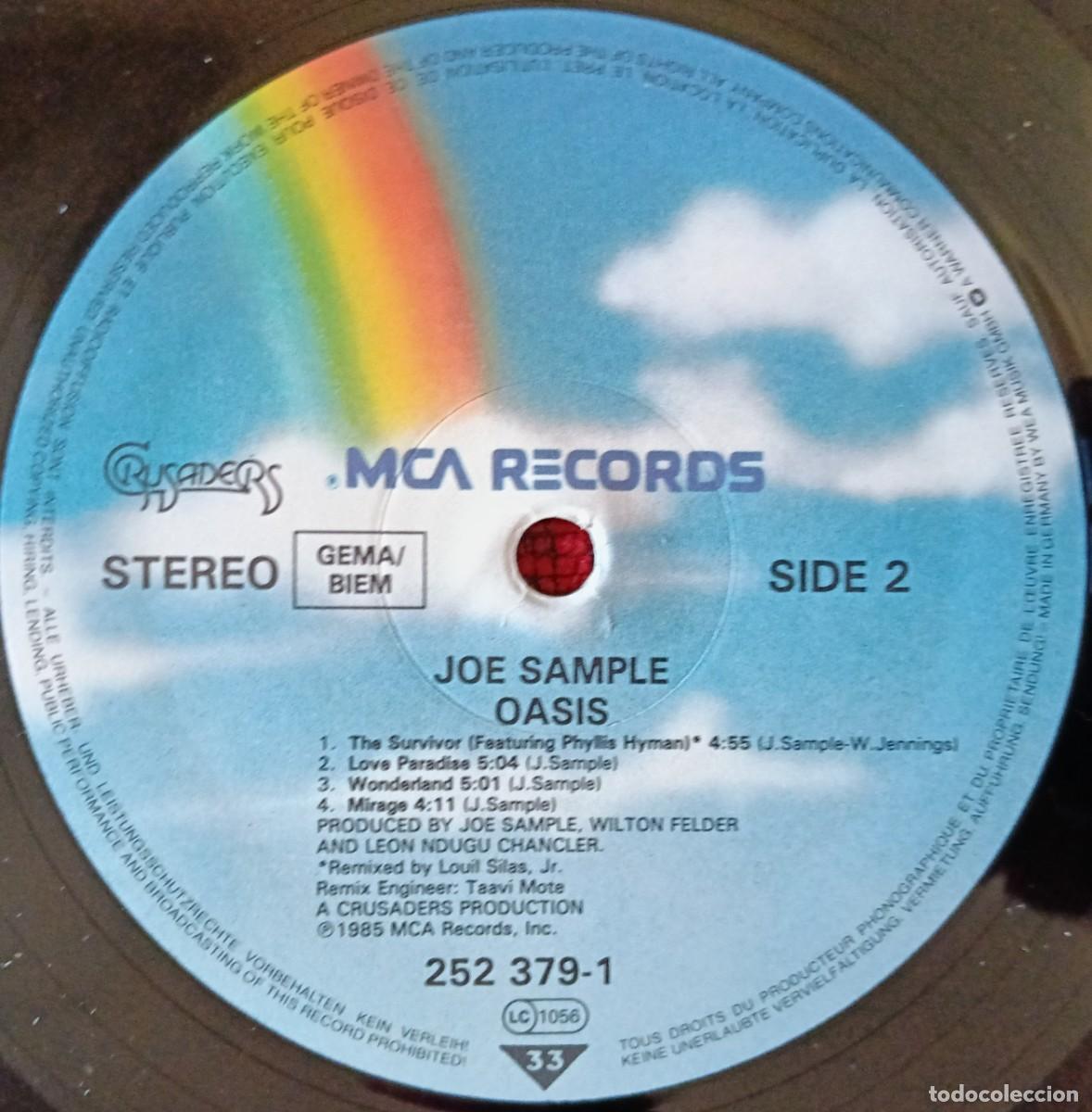 Discos de vinilo: JOE SAMPLE ** Oasis ** VINILO LP ALEMANIA 1985 - Foto 4