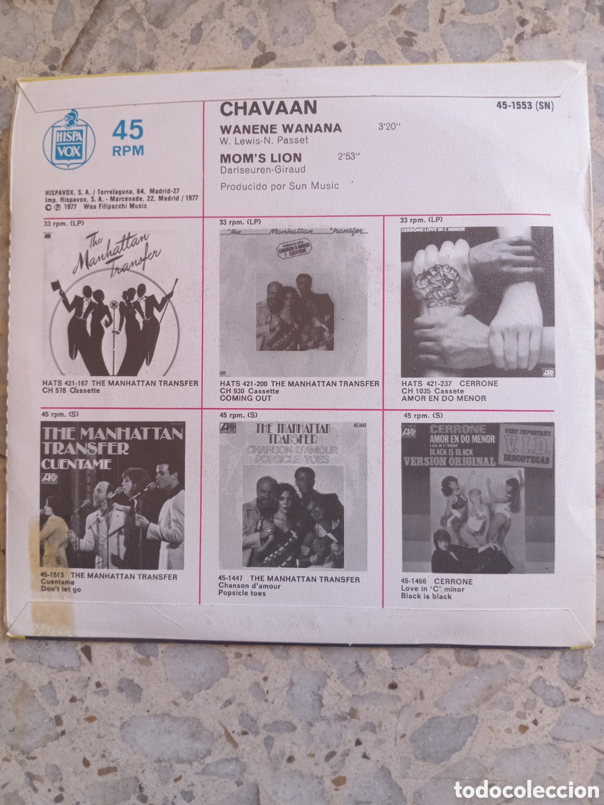 Discos de vinilo: SGL CHAVAAN WANENE WANANA 1977 - Foto 2
