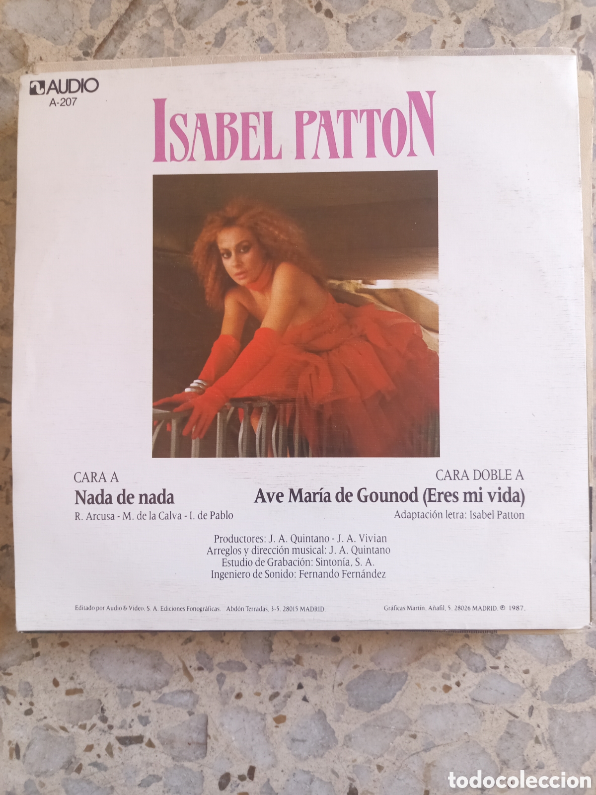 Discos de vinilo: SGL ISABEL PATTON NADA DE NADA 1987 - Foto 2