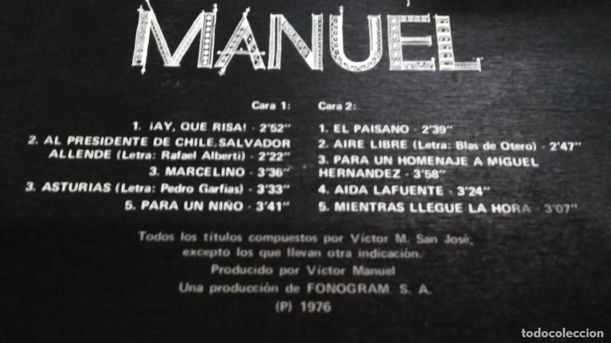Discos de vinilo: VICTOR MANUEL - 10 (LP) 1976 PHILIPS - Foto 4