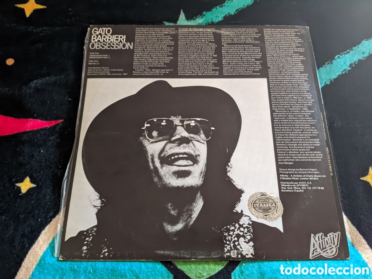 Discos de vinilo: // Gato Barbieri - Obsession - Affinity Espa&ntilde;a 1979, est&eacute;reo - Foto 2