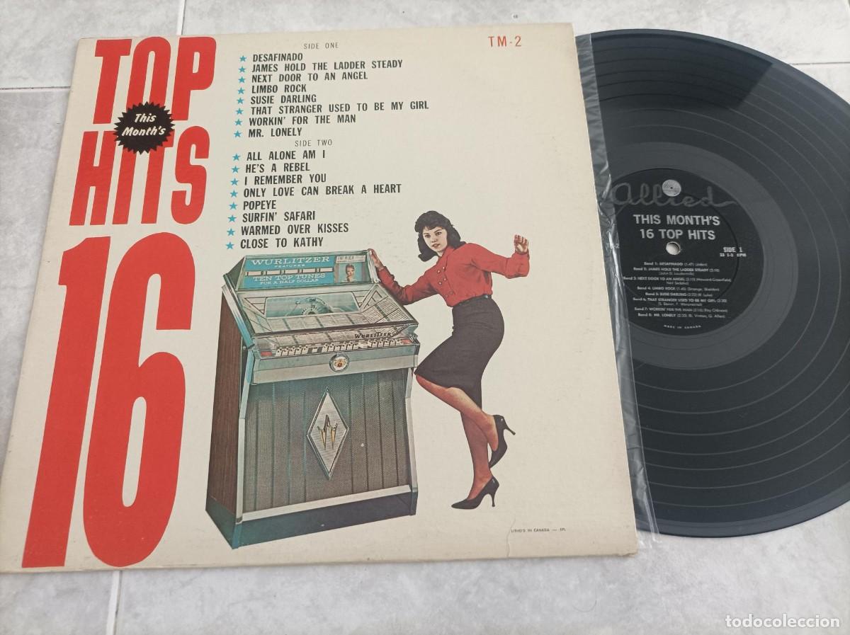 Discos de vinilo: Lp original USA 16 top hits - Foto 1