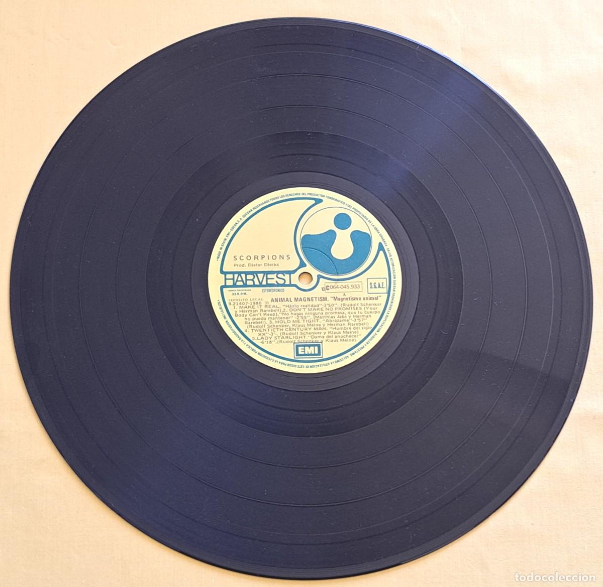 Disques de vinyle: SCORPIONS - ANIMAL MAGNETISM (MAGNETISMO ANIMAL) - HARVEST 1980, 10C064-045 933 - SOLO DISCO