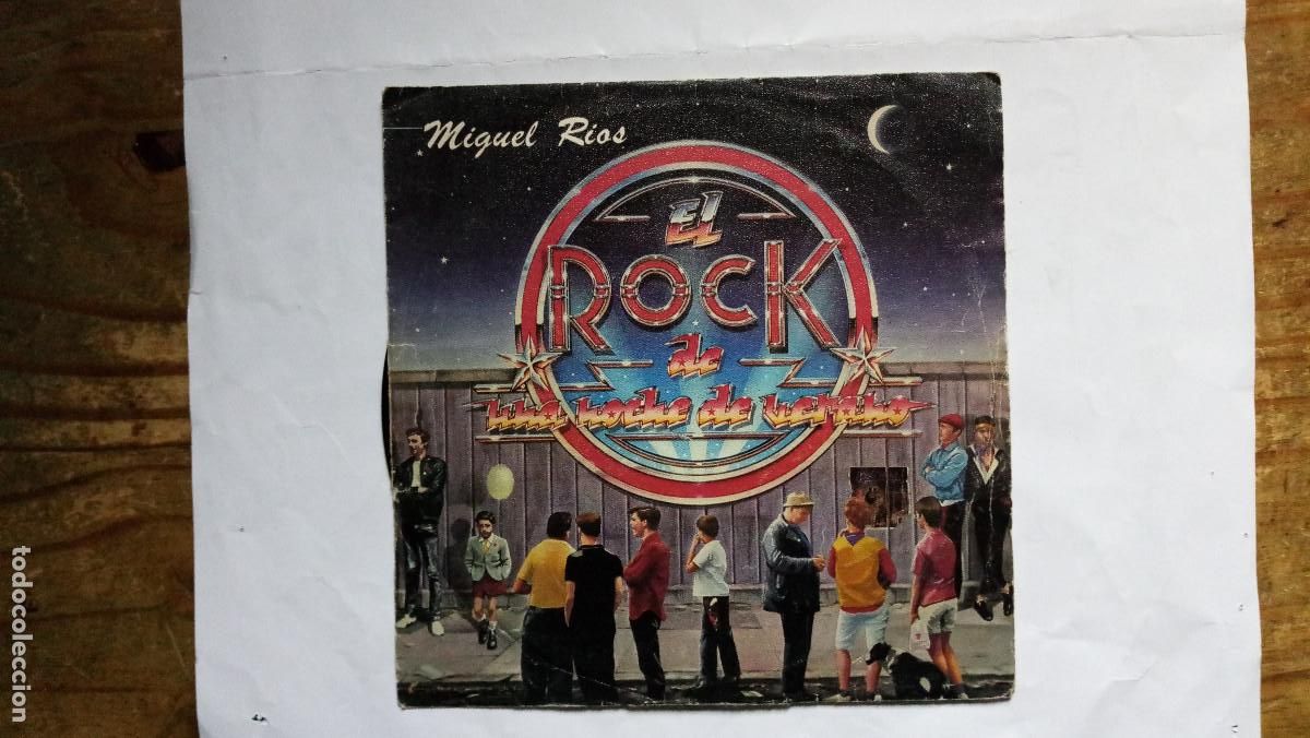 Discos de vinilo: Disco. Single. Miguel R&iacute;os. El rock de de una noche de verano