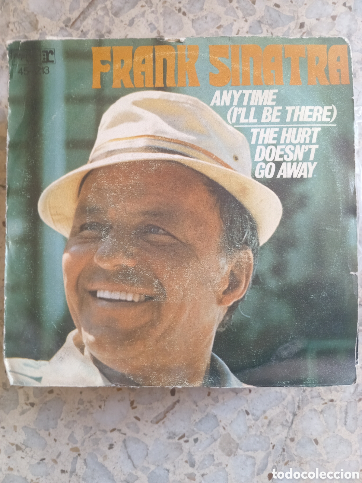 Discos de vinilo: SGL FRANK SINATRA ANYTIME I&acute;LL BE THERE 1975 - Foto 1