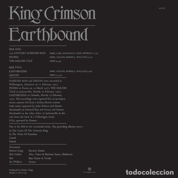 Discos de vinilo: King Crimson &ndash; Earthbound lp - Foto 2
