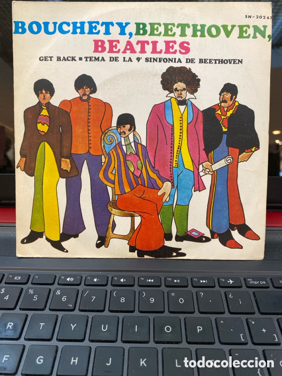 Discos de vinilo: THE BEATLES - BOUCHETY BEETHOVEN, GET BACK SINGLE - Foto 1