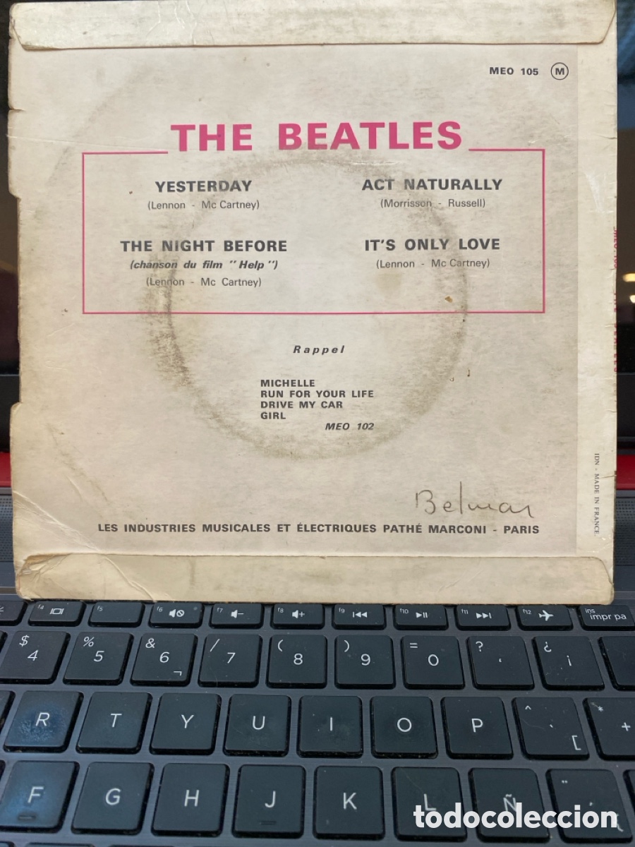 Discos de vinilo: THE BEATLES - YESTERDAY + 3 EP FRANCIA - Foto 2