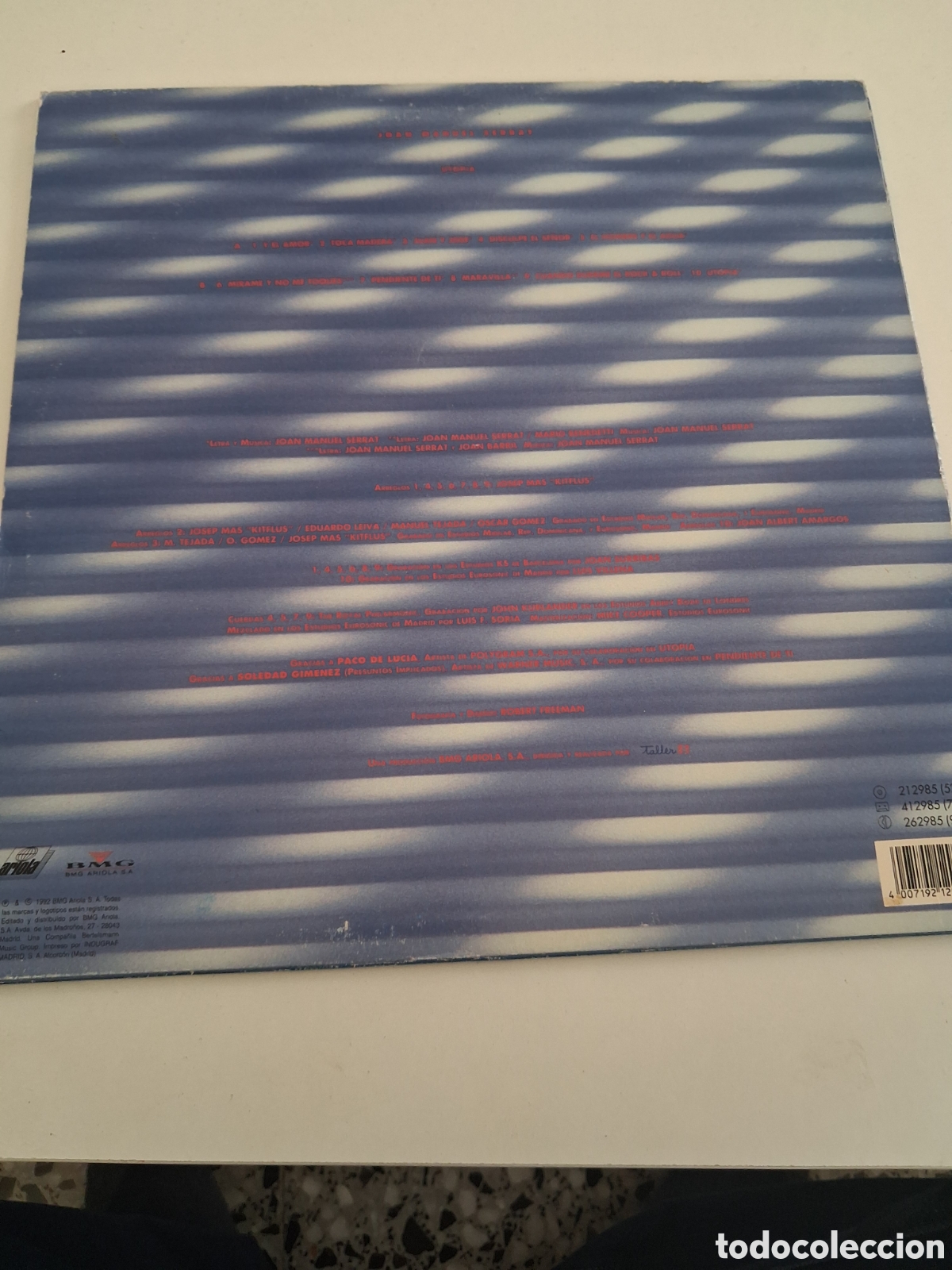 Discos de vinilo: Joan Manuel Serrat Utop&iacute;a LP - Foto 2