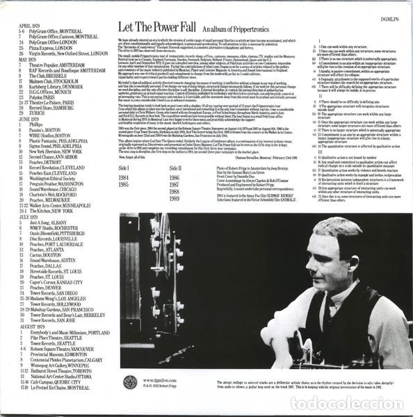 Discos de vinilo: Robert Fripp &ndash; Let The Power Fall lp - Foto 2