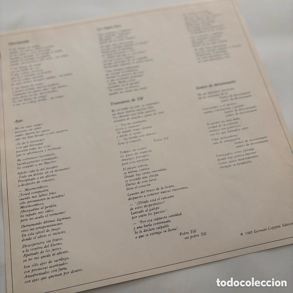 Discos de vinilo: lp Golpes Bajos &ndash; Devocionario de 1985 - Foto 3