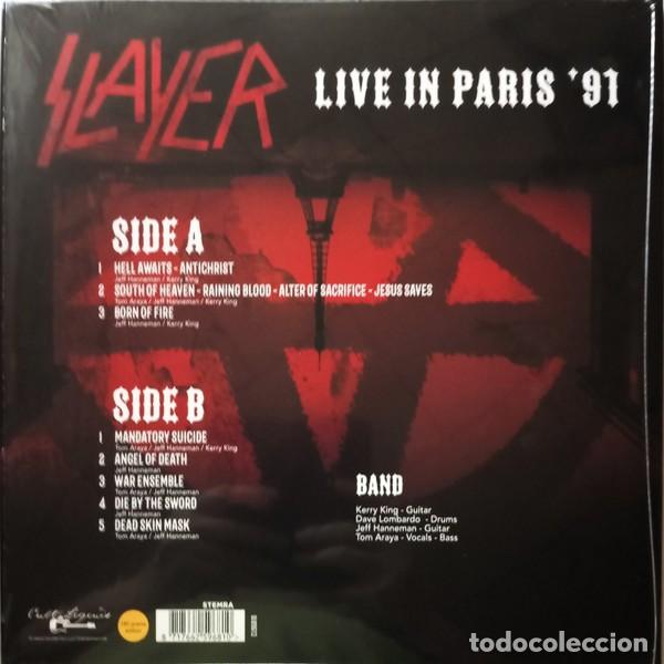 Discos de vinilo: Slayer &ndash; Live In Paris 91 lp - Foto 2
