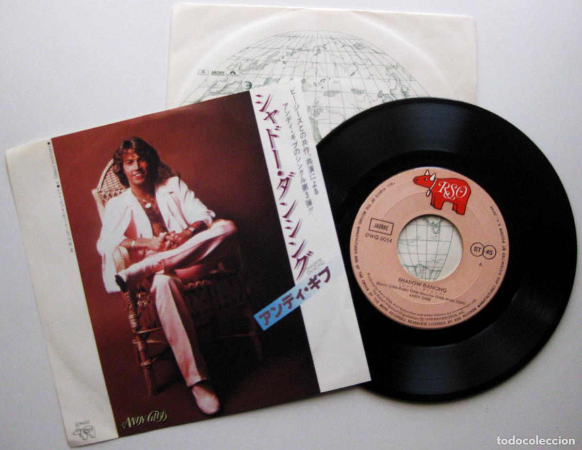 Discos de vinil: Andy Gibb - Shadow Dancing - Single RSO 1978 Japan (Edici&oacute;n Japonesa) BPY