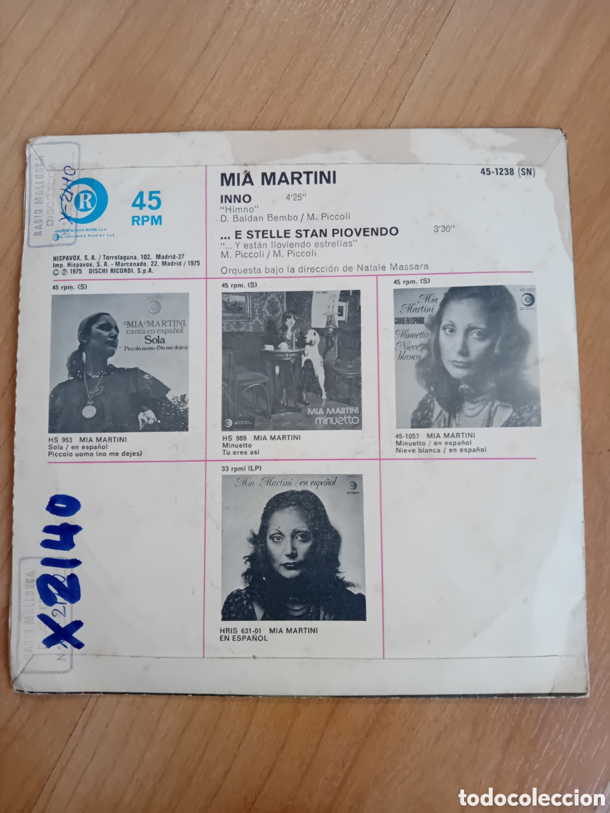 Discos de vinilo: MIA MARTINI. INNO... - Foto 2