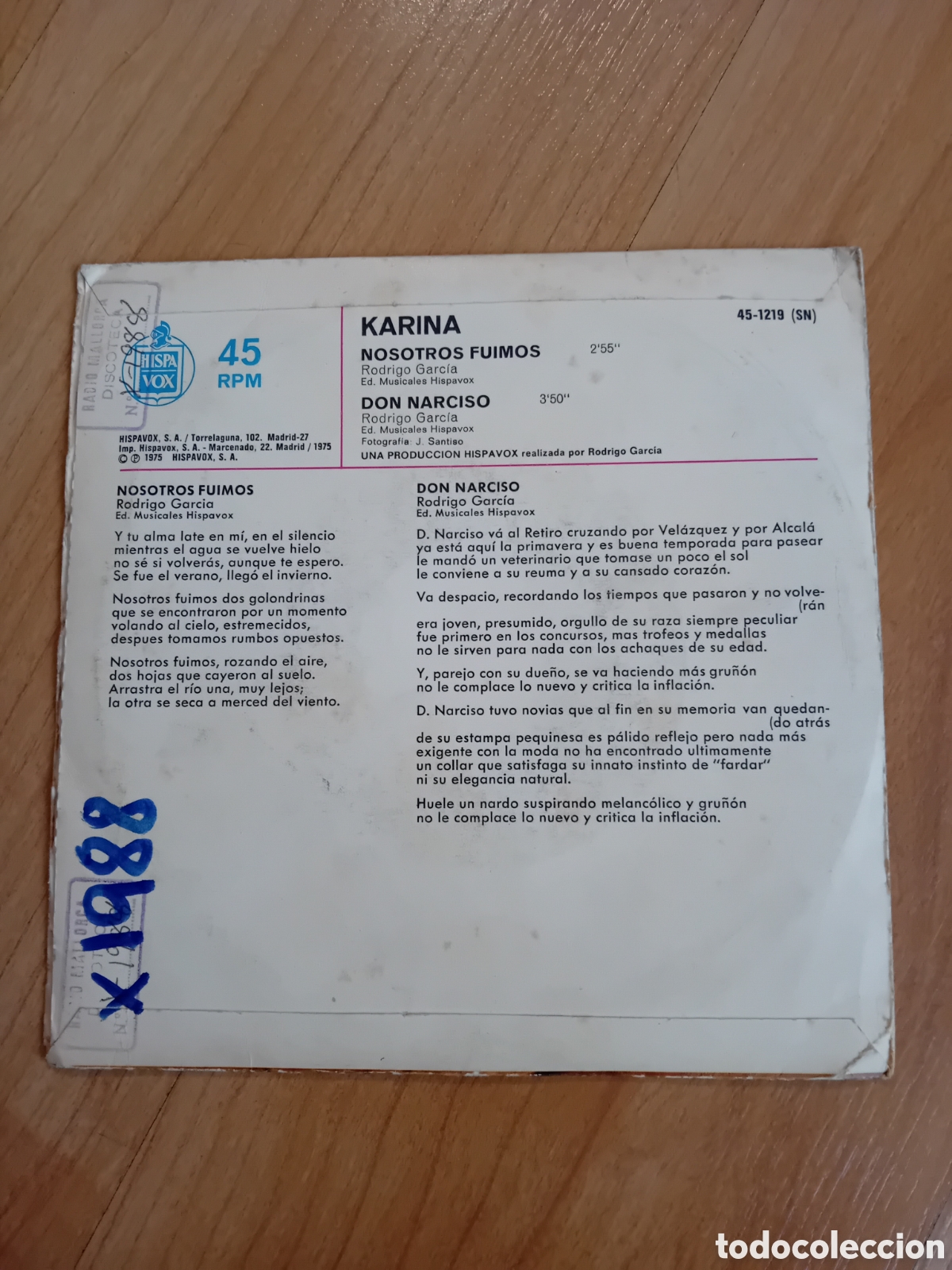 Discos de vinilo: KARINA. NOSOTROS FUIMOS - Foto 2