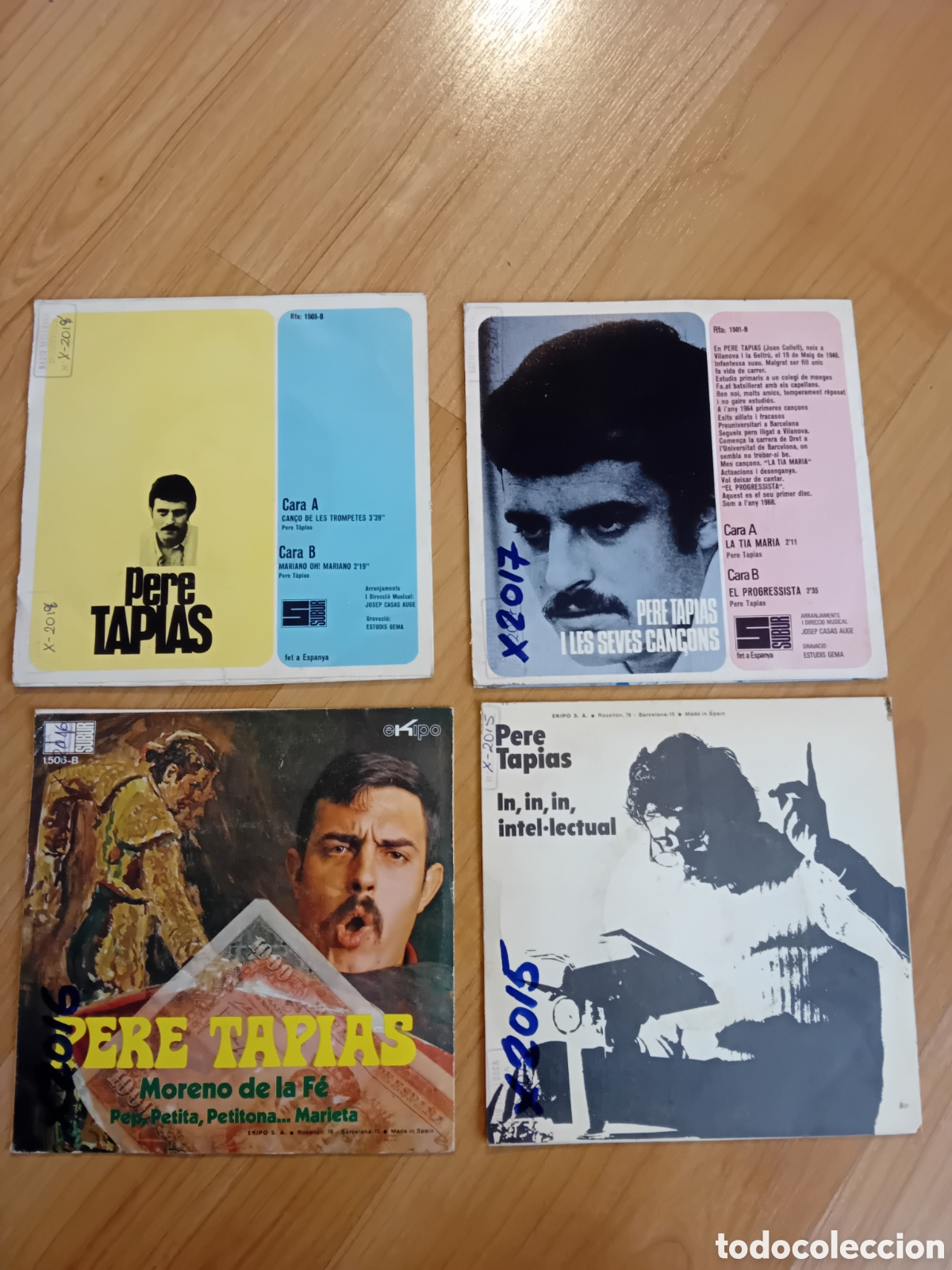 Discos de vinilo: 4 DISCOS PERE TAPIAS. - Foto 2