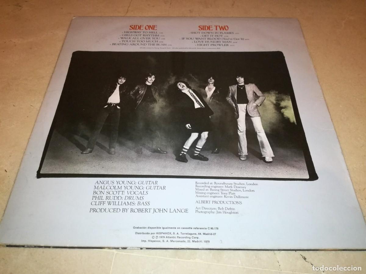Discos de vinilo: AC/DC-HIGHWAY TO HELL-ORIGINAL ESPA&Ntilde;OL 1979 - Foto 2